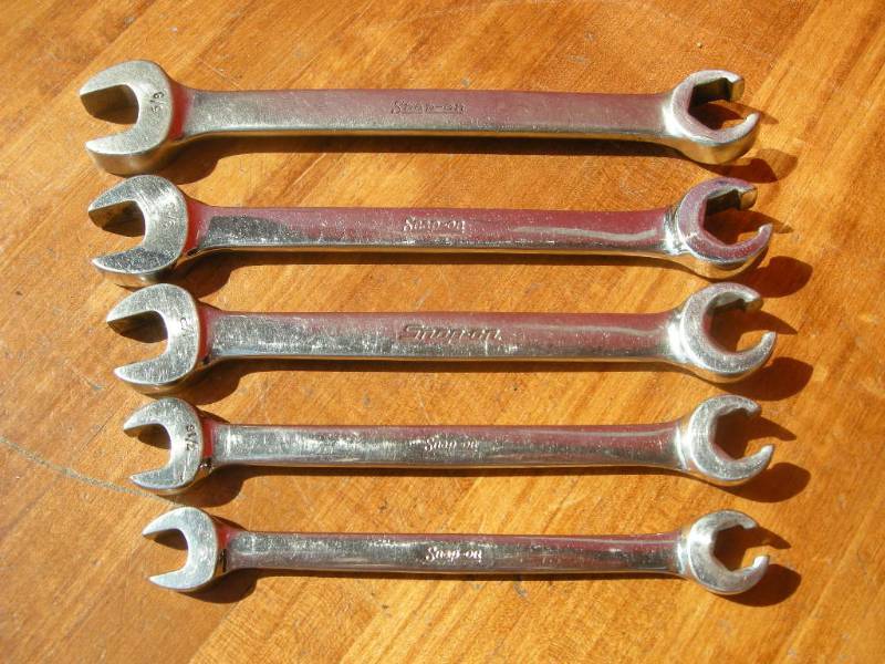 lot 30 image: Snap-On 5pc Open End Flare Nut Wrench Set