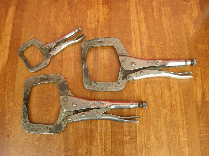 lot 55 image: 3pc Welders Vise-Grips