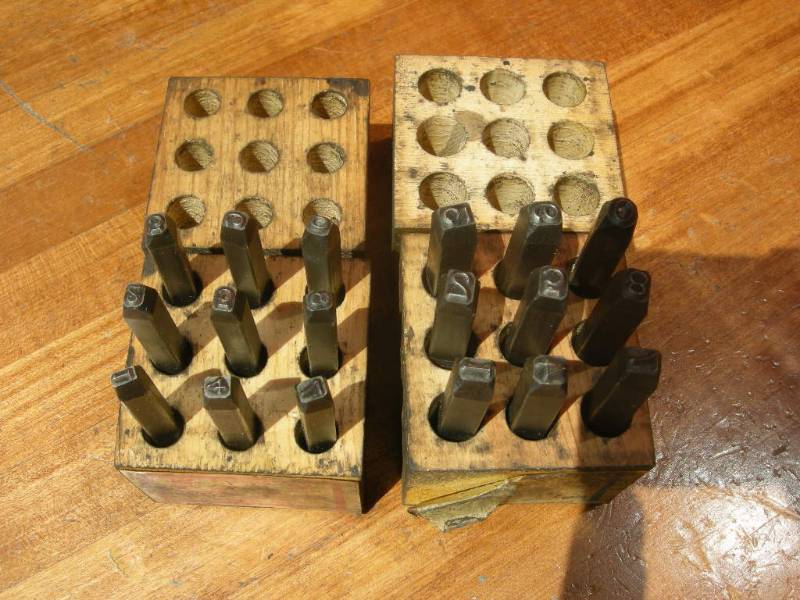 lot 123 image: 2 Young Bros. Figures Number Stamp Sets