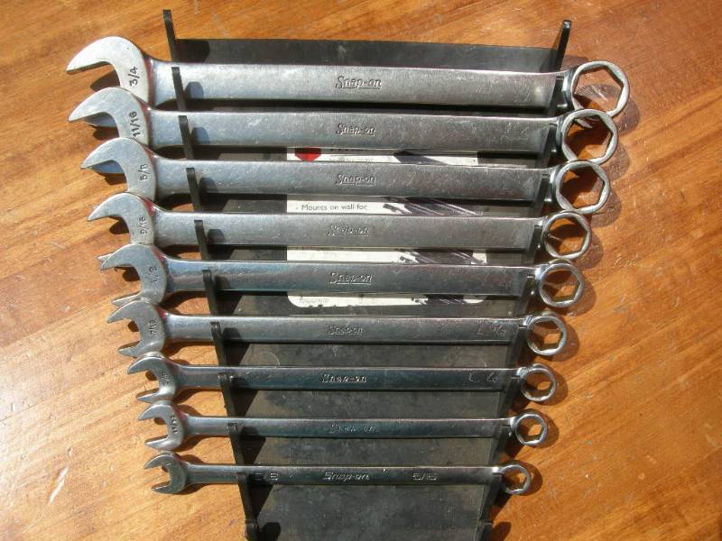 lot 142 image: Snap-On 9pc SAE Combination Wrench Set