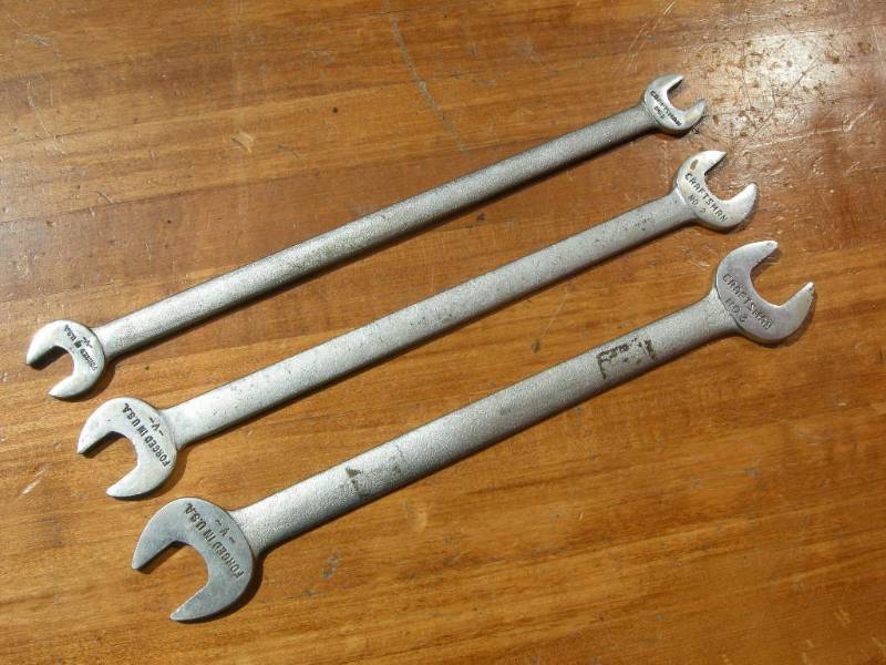 lot 155 image: 3 Craftsman Open End Tappet Thin Wrenches