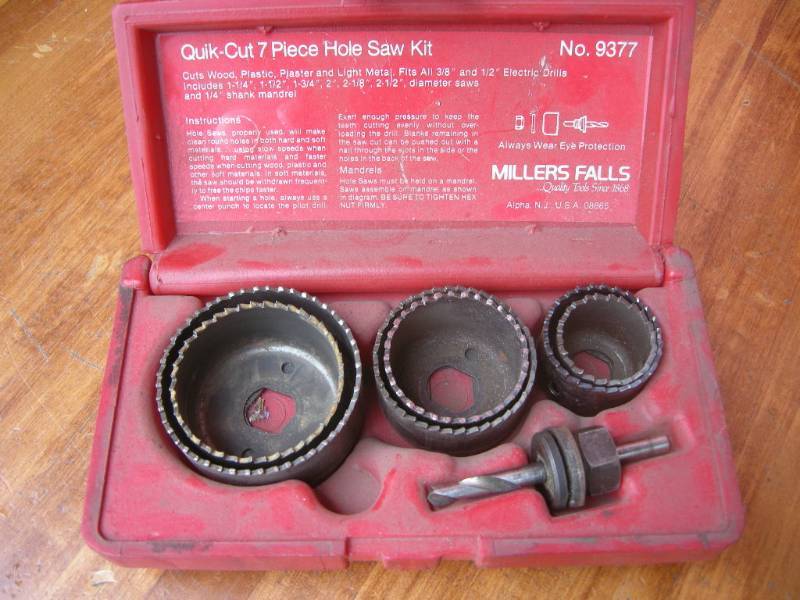 lot 247 image: Miller Falls 7pc Hole Saw Kit