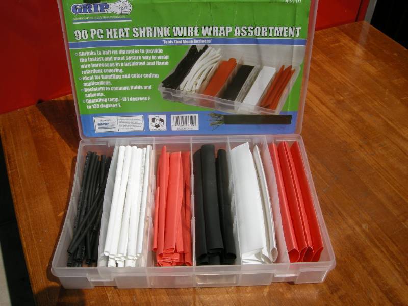 lot 310 image: 90pc Heat Shrink Wire Wrap Assortment