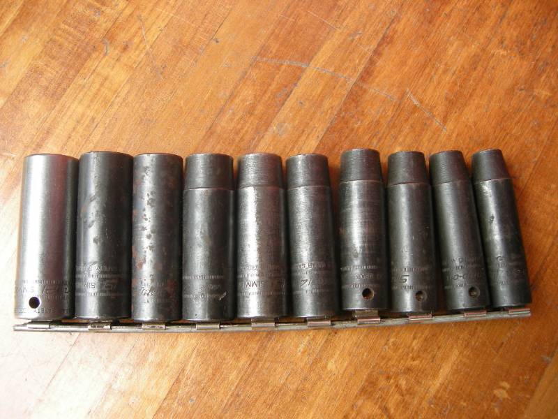 lot 350 image: Snap-On 12 dr Metric Deep well Sockets