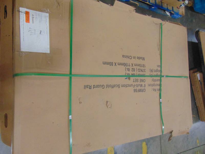 lot 3 image: Fortress 12 ft. x 6 ft. x 29 in. Rolling Drywall Scaffold Unit 1000 lb. Load Capacity HD0012DS