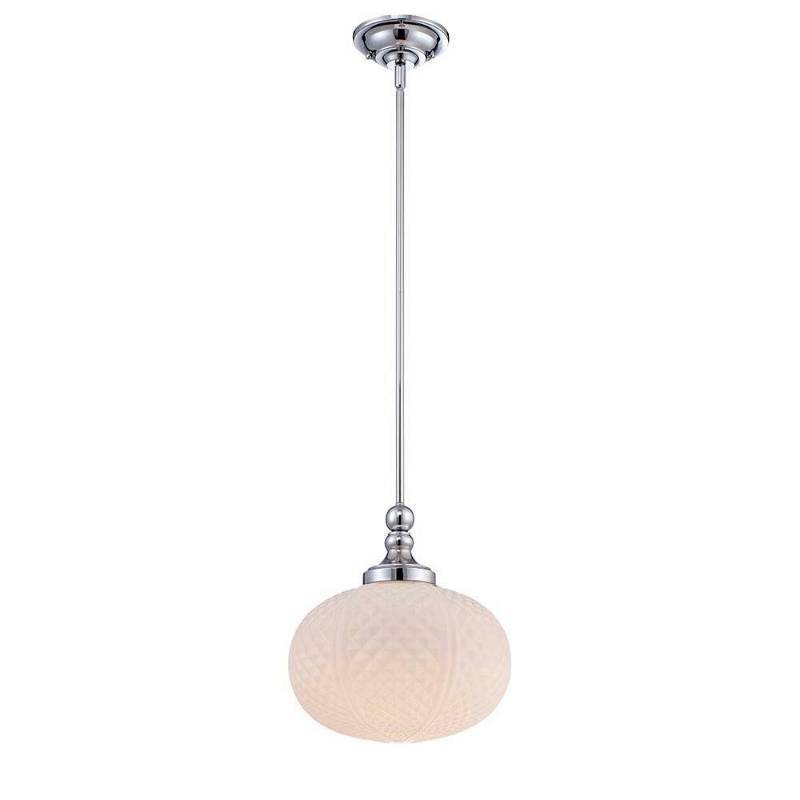lot 42 image: Hampton Bay Aspetto 1-Light Chrome Convertible Semi-Flush Mount Pendant 25705-HBU