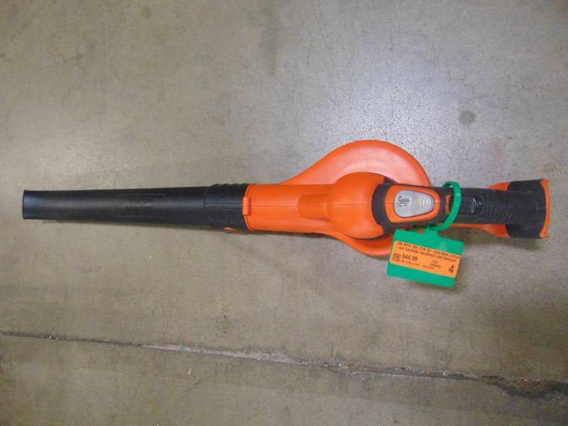 lot 58 image: BLACKDECKER 130 MPH 100 CFM 20-Volt MAX Lithium-Ion Cordless Handheld Leaf Sweeper LSW321