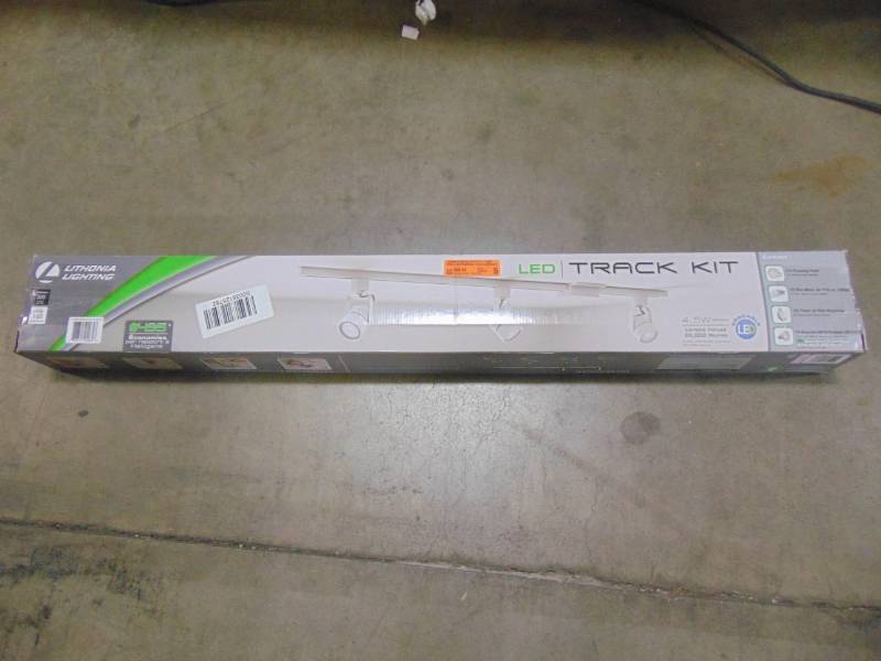 lot 60 image: Lithonia Lighting 44.5 in. 3-Light White LED Meshback Track Lighting Kit LTKMSBK MR16GU10 LED 27K MW M4