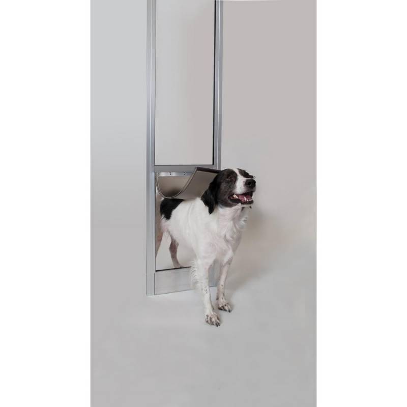 lot 113 image: PetSafe 10-14 in. x 16-38 in. Large White Freedom Patio Panel (76 in. to 81 in.) Pet Door PPA11-13129