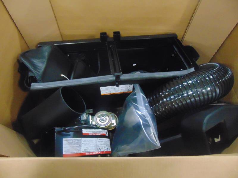 lot 203 image: Ariens 2-Bucket Cloth Bags Bagger Grass Pump Assist for IKON X and IKON XL Models 815043