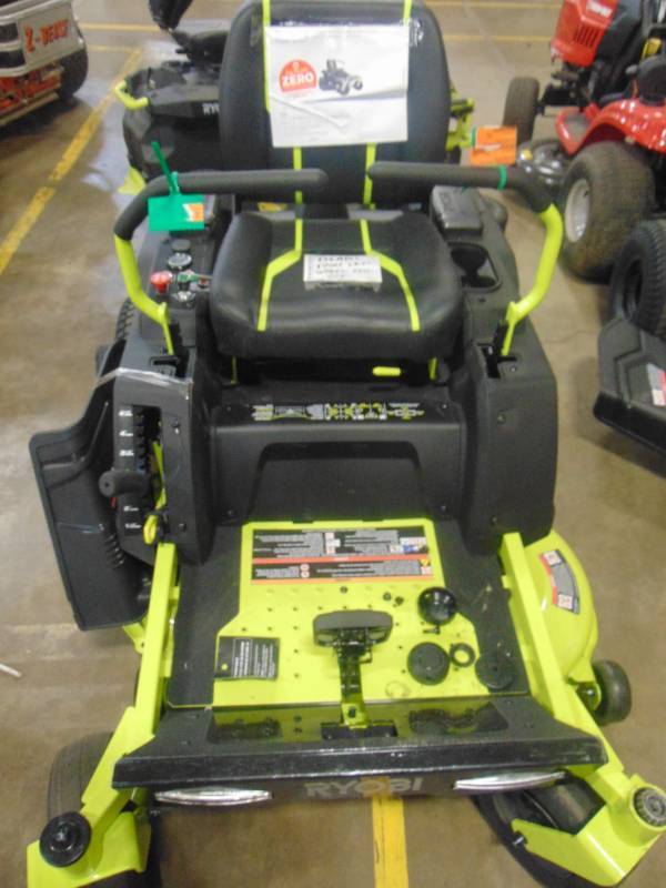 lot 242 image: Ryobi 42 in. 75 Ah Battery Electric Zero Turn Riding Mower RY48ZTR75