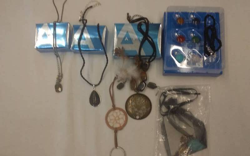 lot 37 image: Six Wellness Gem Stone Sets Mostly Avon & 1-Dream Catcher