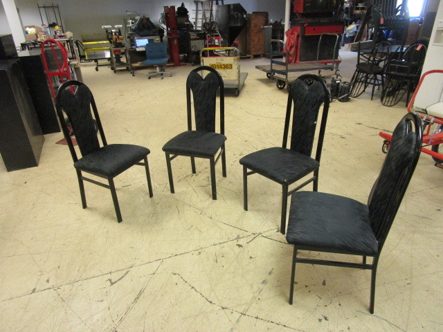 lot 405 image: FOUR DOUGLAS FURNITURE STRAIGHT BACK CHAIRS