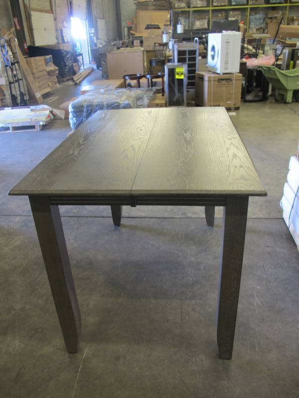 lot 18 image: Wilmington Counter-height Dining Table with Leafs - Weathered Grey
