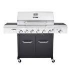 lot 5 image: Nexgrill Deluxe 6-Burner Propane Gas Grill in Black with Side Burner - NEW IN BOX