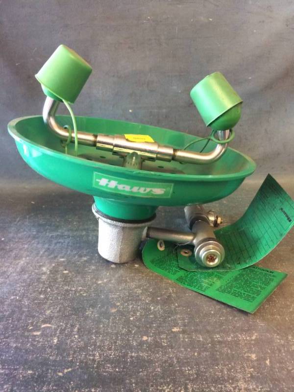 lot 23 image: Emergency Eye Wash Station and Husqvarna Mulch Blower Kit