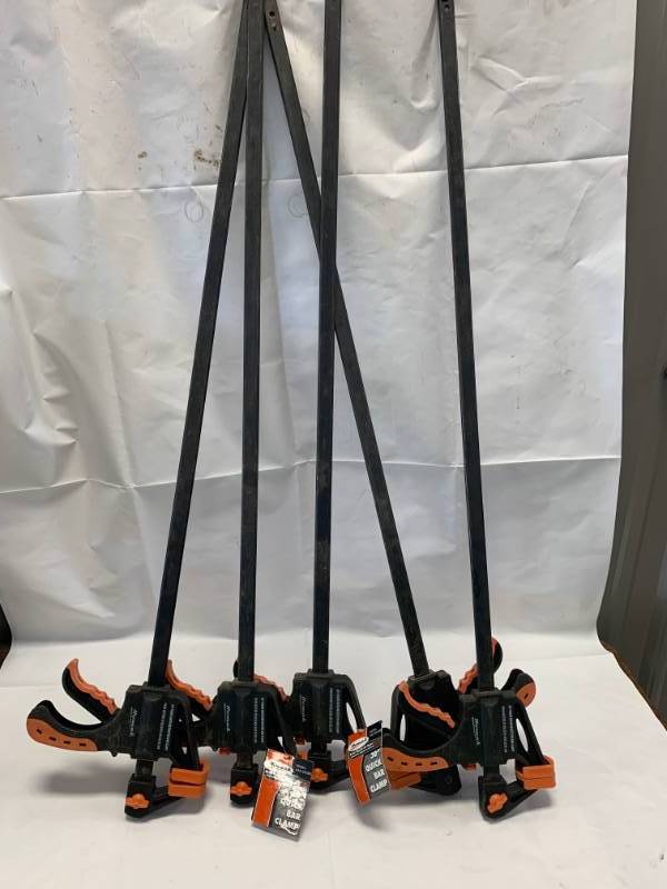 lot 27 image: Lot of 5 New 30 Bar Clamps