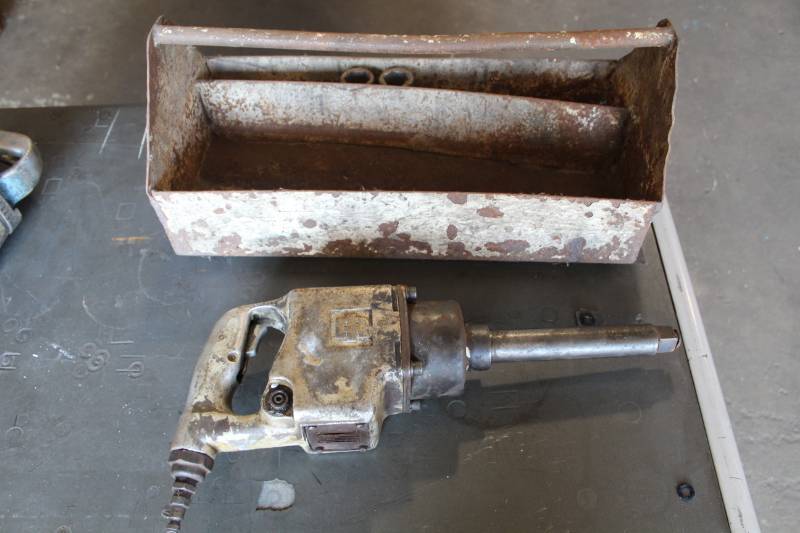 lot 31 image: Impact Wrench, Impact Sockets, Metal Tool Caddy