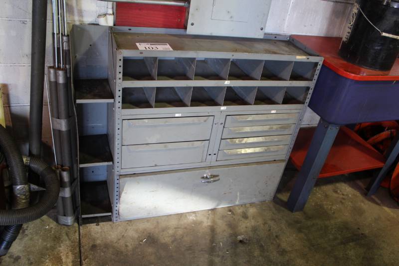 lot 103 image: Custom Parts OrganizerShelf Cabinet