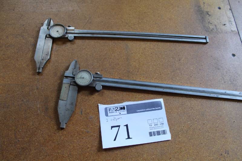 lot 71 image: Lot of (2) 13in. Caliper Measurement Tools