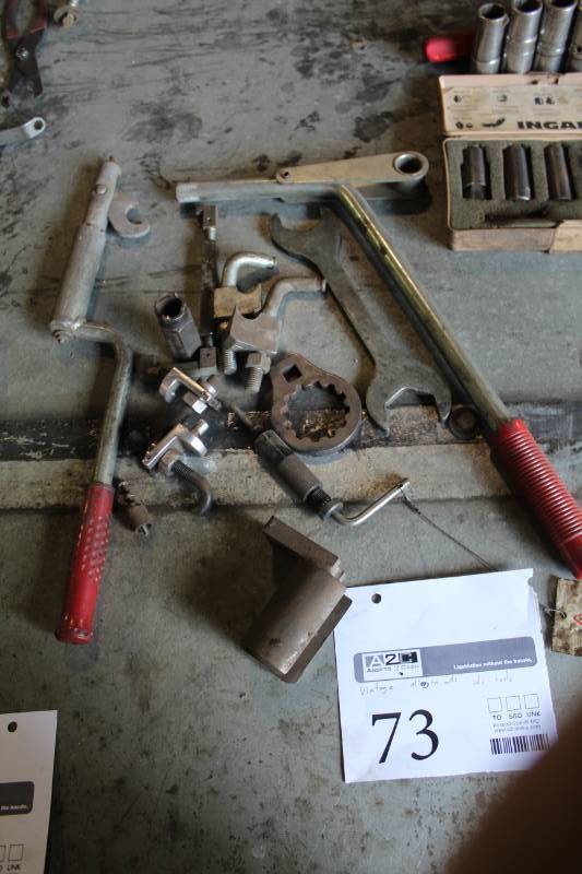 lot 73 image: Vintage Wheel Alignment Adjustment Hand Tools