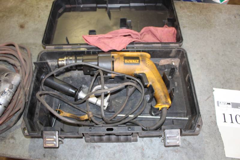 lot 110 image: DeWalt DW505 12in. VSR Corded Drill with Case
