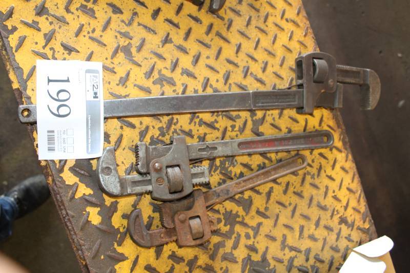 lot 199 image: Lot of (3) Pipe Wrenches
