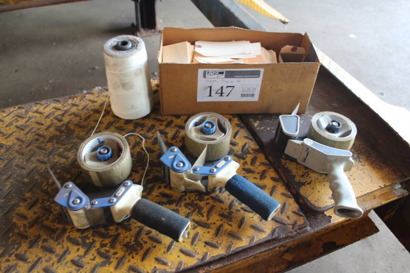 lot 147 image: Tape Guns, Shipping Tape, String, Shipping Labels