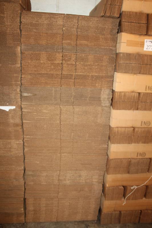 lot 276 image: Lot of (Approximately 200) Corrugated Cardboard Box Flats 17x13x9in.