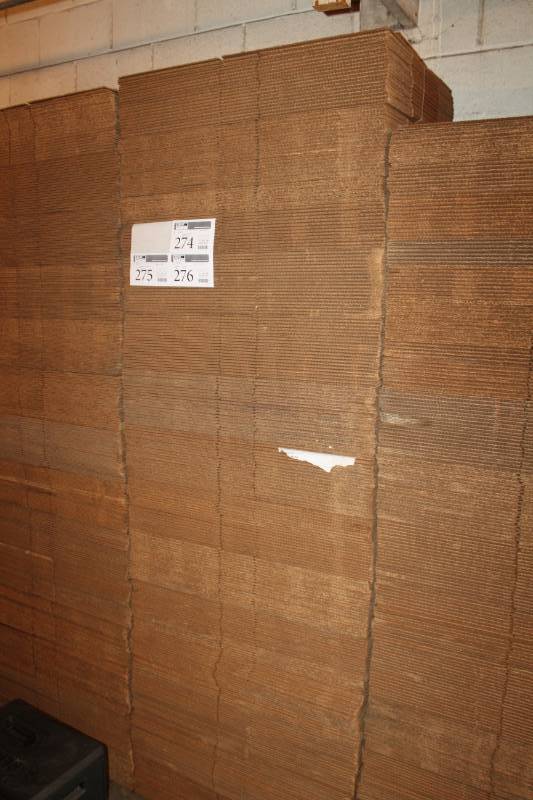 lot 275 image: Lot of (Approximately 260) Corrugated Cardboard Box Flats 17x13x9in.