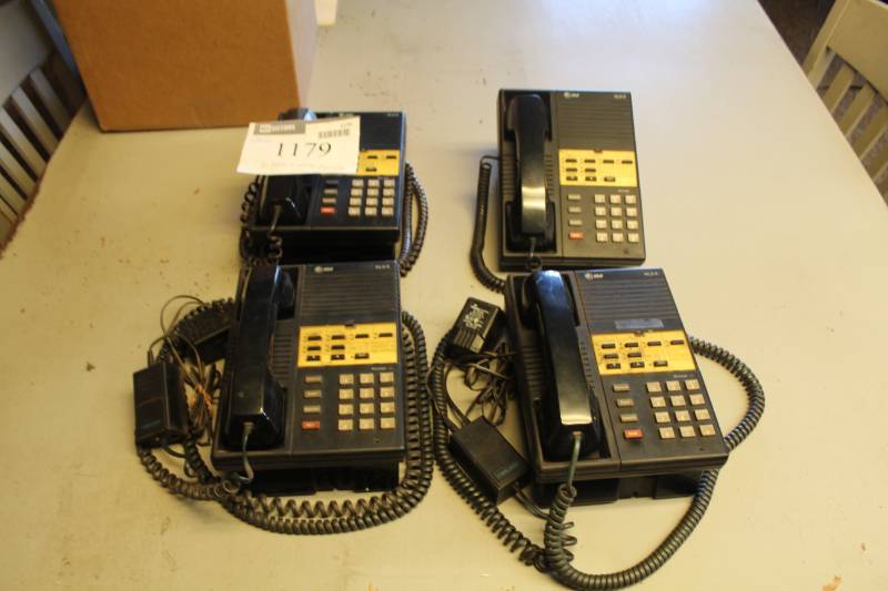 lot 1179 image: Lot of (4) AT&T MLS-6 Telephone Sets with 2-Amplified Head Sets