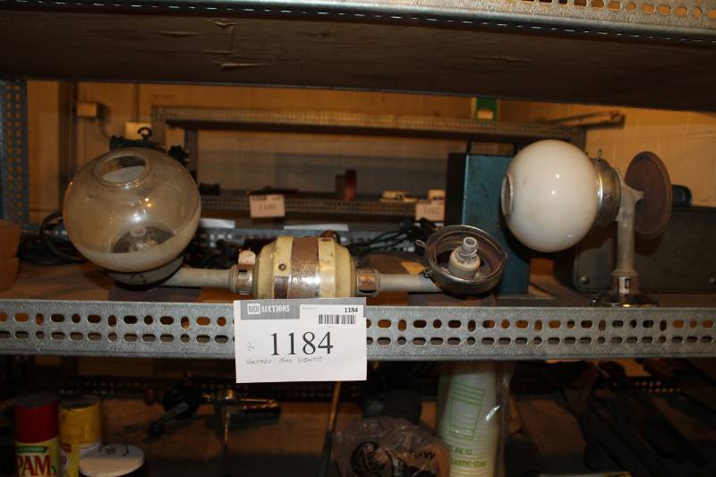 lot 1184 image: Lot of (2) Vintage Gas Lights