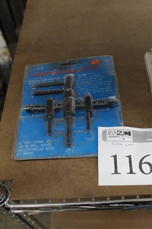 lot 116 image: Adjustable Circle Cutter 38in. Hex Shank