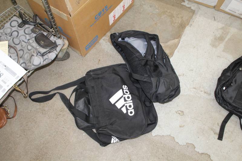 lot 136 image: Lot of (2) Adidas Backpack, Duffel Bag