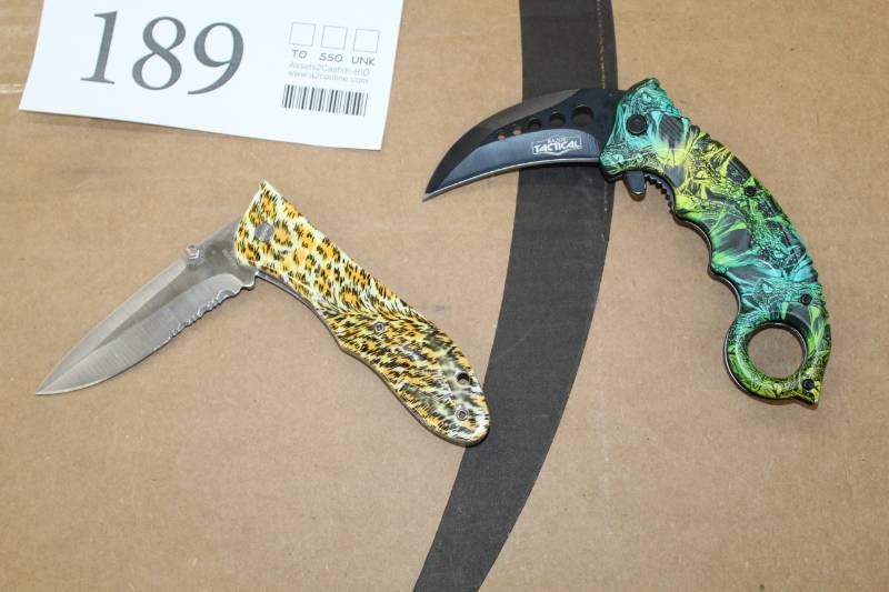 lot 189 image: Lot of (2) Folding Knife, Tactical Folding Knife