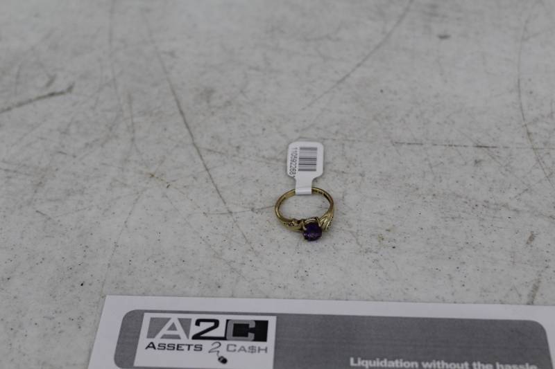 lot 159 image: 10KT 1.90g Yellow Gold 10KYG Amethyst Ring