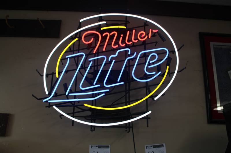 lot 2 image: Miller Lite Neon Light