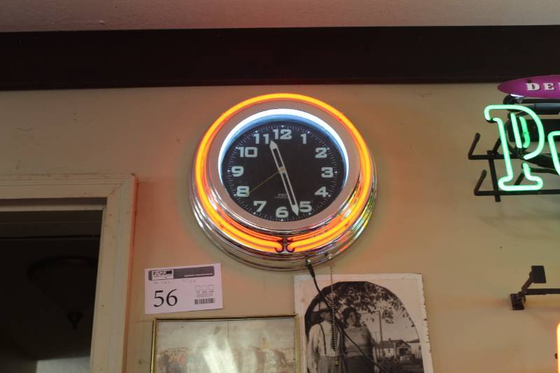 lot 6 image: Sports Chronograph Neon Wall Clock