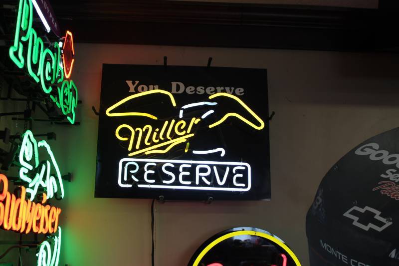 lot 10 image: Miller Reserved Neon Light