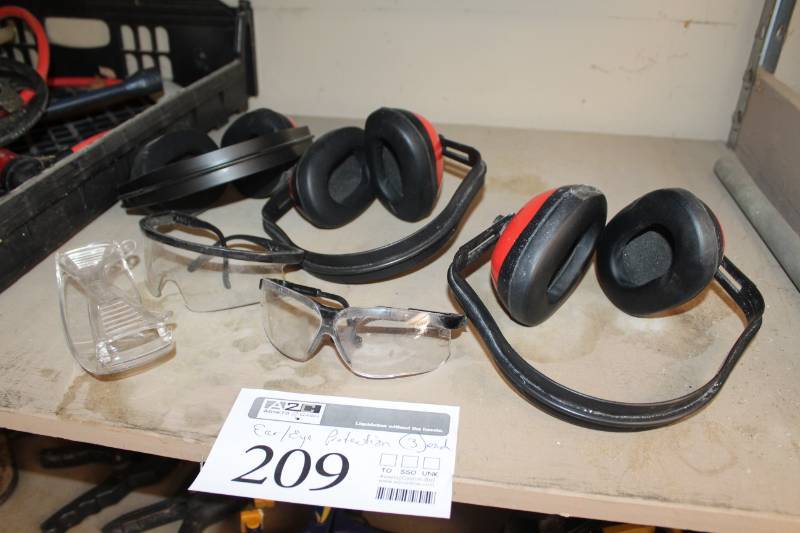 lot 209 image: Lot of (6) Ear Protection, Eye Protection