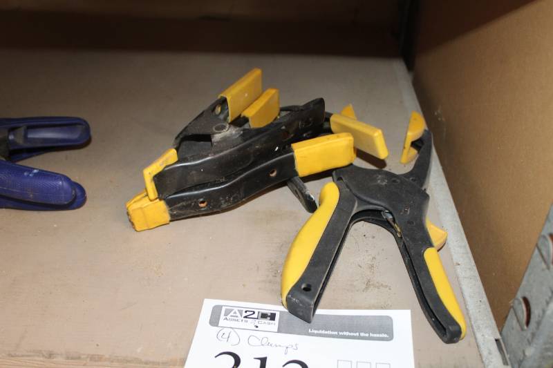 lot 212 image: Lot of (4) Spring Hand Clamps