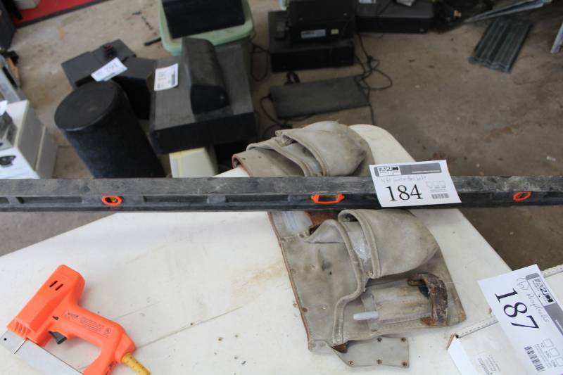 lot 184 image: 4ft. Level, Tool Belt