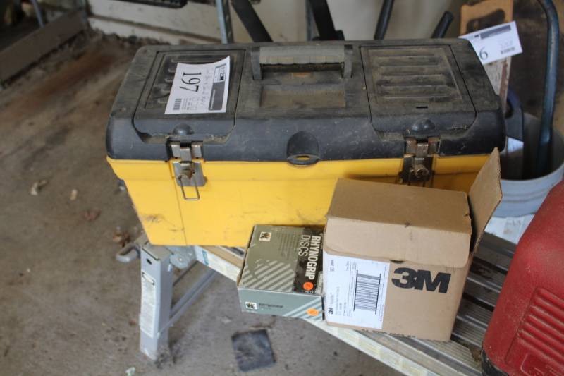 lot 197 image: Tool Box with Caddy, Sandpaper