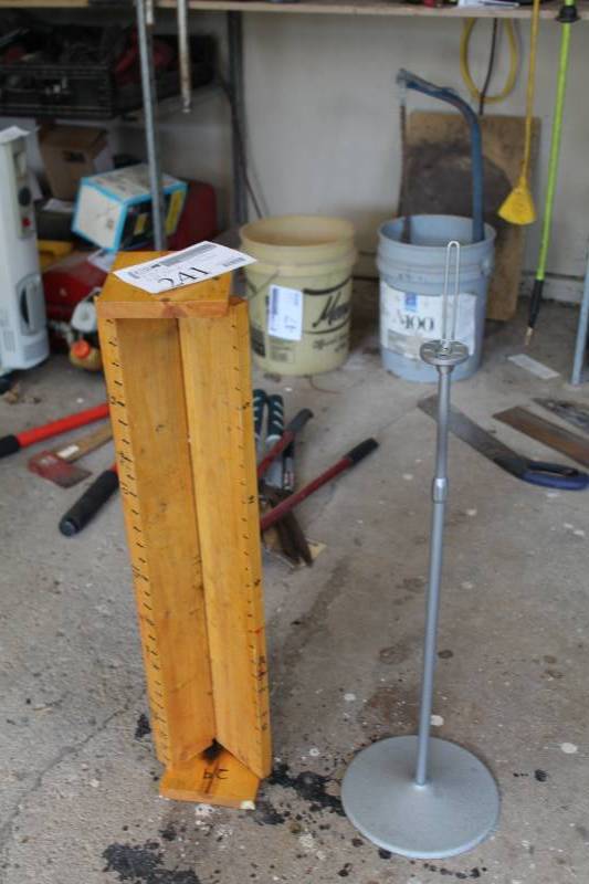 lot 241 image: Lot of (2) Wood Stand, Metal Stand