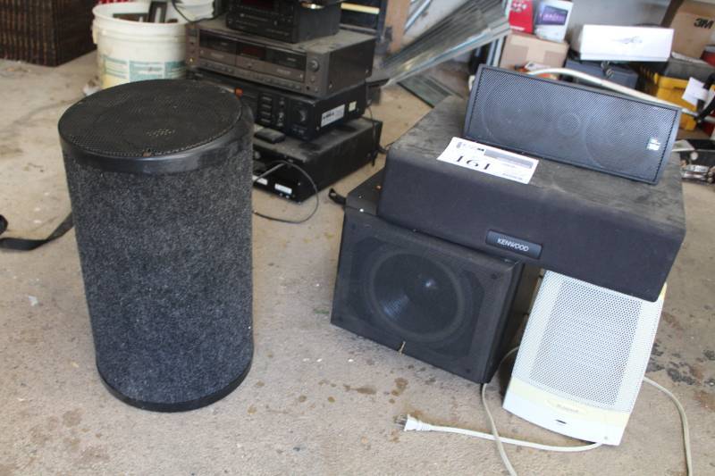 lot 161 image: Lot of (5) Stereo Speakers