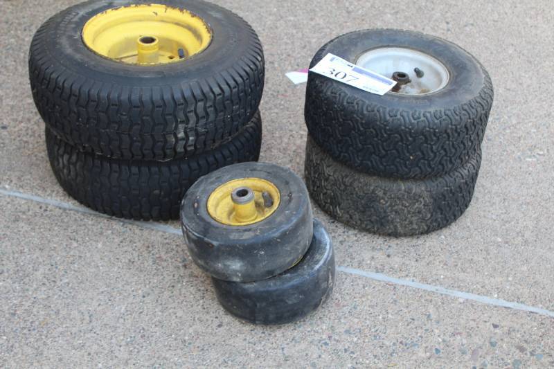 lot 307 image: John Deere Turfmaster 18x6.50-9NHS Utility Tires with Wheels