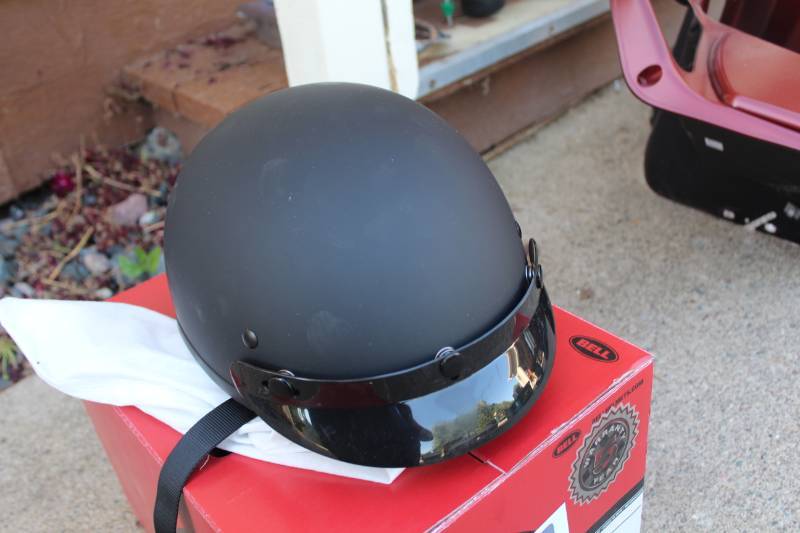 lot 306 image: Bell Black Ops Camo Pit Boss Open Face Helmet