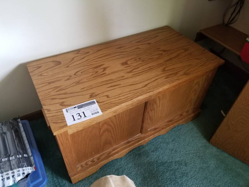 lot 131 image: Wood Storage Chest