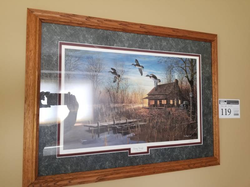 lot 119 image: Passing Through by Jim Hansel 1993 #994510000 Signed Numbered Framed Matted Print