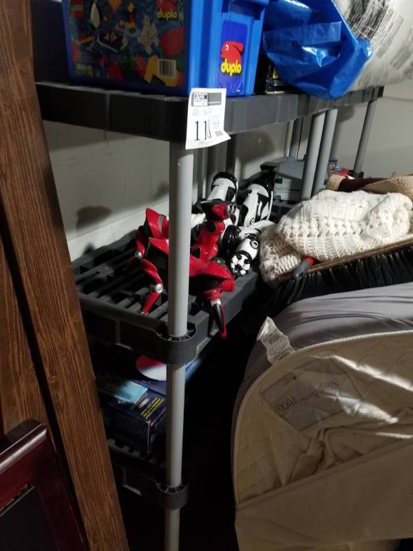 lot 110 image: Lot of (2) Plastic Shelving Racks